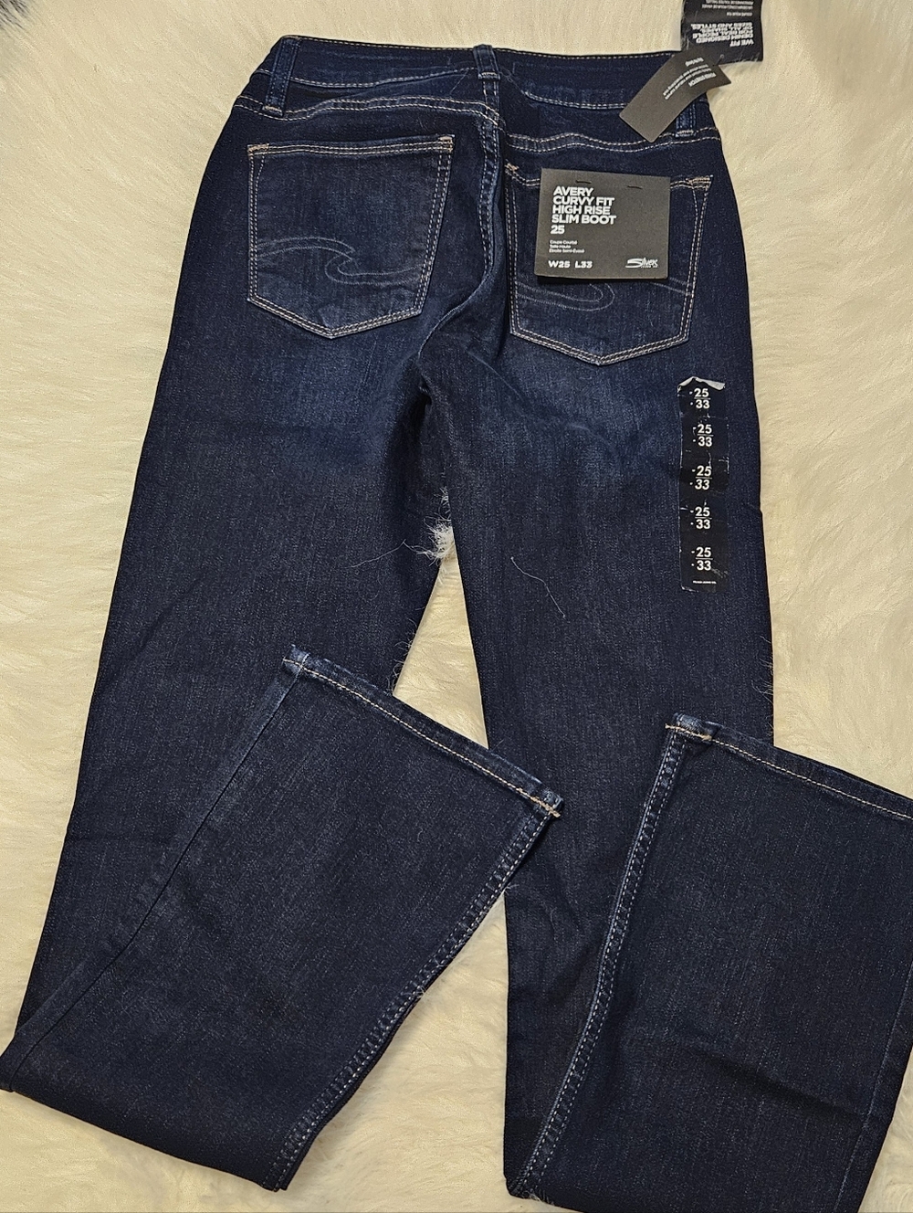 Silver Jeans Avery High-Rise Slim Boot Jeans - Dark Blue - Picture 4 of 4